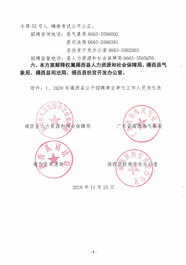 2020年揭西縣公開招聘事業單位工作人員公告8.jpg